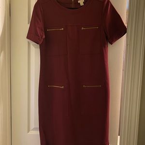 Burgundy and gold dress. Like new!